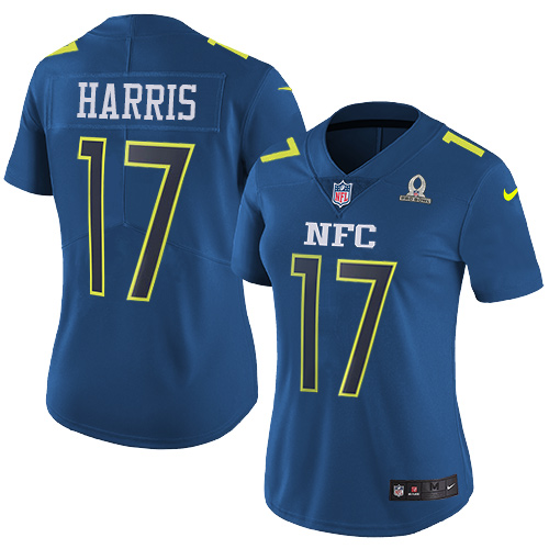 Nike Giants #17 Dwayne Harris Navy Women's Stitched NFL Limited NFC Pro Bowl Jersey